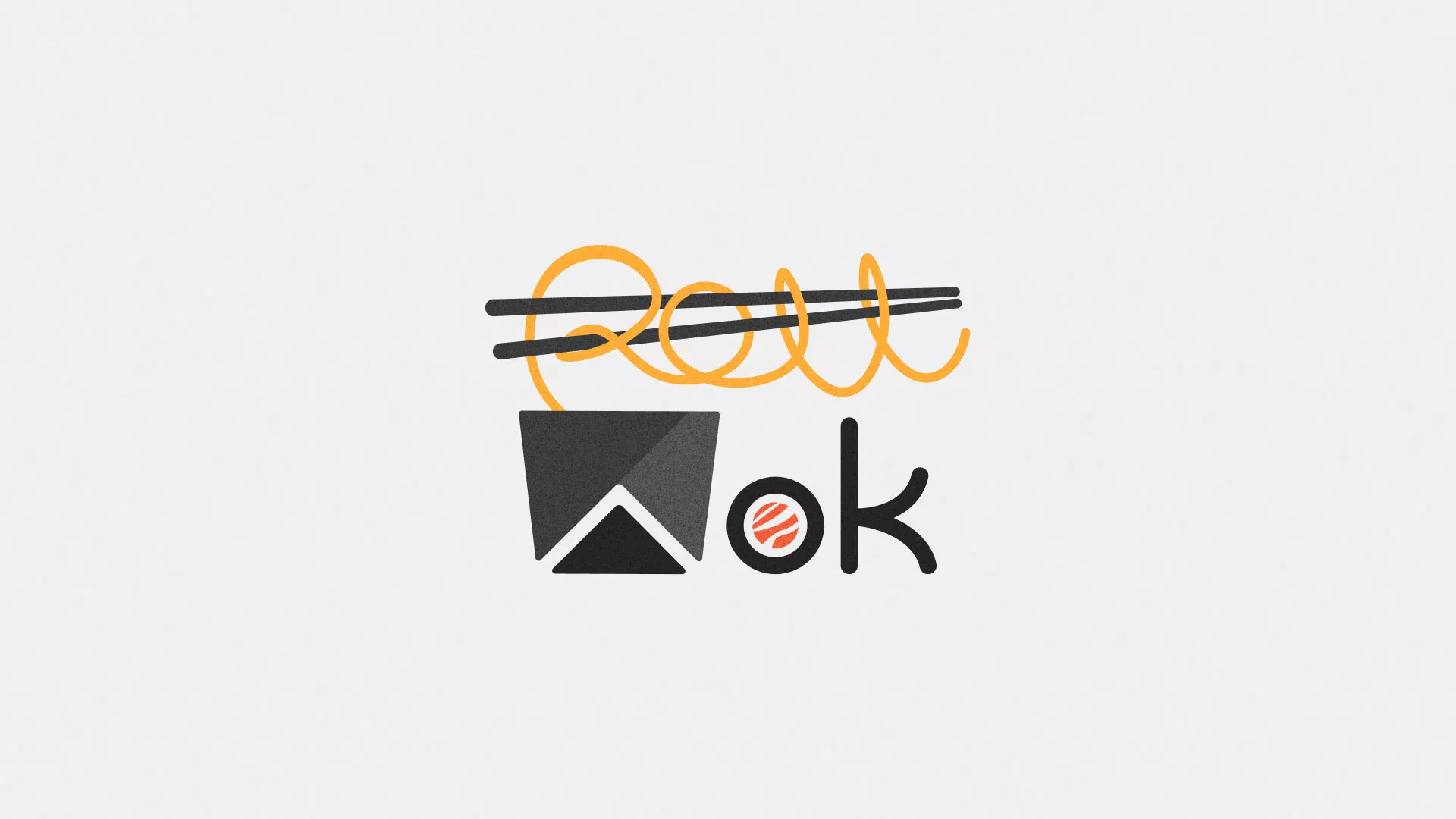 Разработка логотипа суши-бара «Roll Wok Club» в Верхоянске