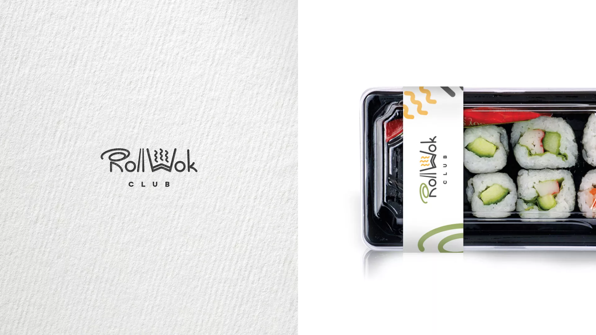 Разработка наклеек для суши-бара «Roll Wok Club» в Верхоянске